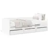 Vidaxl lit de jour avec tiroirs sans matelas blanc 100x200 cm