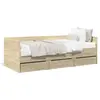 VidaXL Slaapbank met lades zonder matras 100x200cm sonoma eikenkleurig3280813