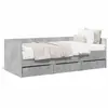 vidaXL Vidaxl Lit De Jour Avec Tiroirs Sans Matelas Gris Béton 100x200 Cm