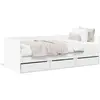 vidaXL Vidaxl Lit De Jour Avec Tiroirs Sans Matelas Blanc 90x200 Cm