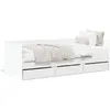 vidaXL Vidaxl Lit De Jour Avec Tiroirs Sans Matelas Blanc 90x190 Cm