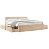 vidaXL Cadre de lit avec tiroirs 200x200 cm bois massif de pin