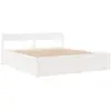 vidaXL Cadre de lit avec tiroirs blanc 200x200 cm bois massif de pin