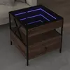 vidaXL Table basse avec LED Infinity chêne marron 50x50x51 cm