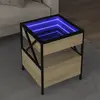 vidaXL Table basse avec LED Infinity chêne sonoma 40x40x51 cm