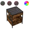 vidaXL Table basse avec LED Infinity chêne fumé 40x40x51 cm