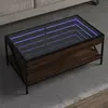 vidaXL Table basse avec LED Infinity chêne marron 90x50x38 cm