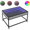 vidaXL Table basse avec LED infini sonoma gris 70x50x41 cm