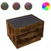 vidaXL Table basse avec LED infini chêne fumé 70x50x50 cm