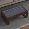 vidaXL Table basse avec LED infini chêne marron 90x53x30 cm