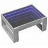 vidaXL Vidaxl Table Basse Avec Led Infini Sonoma Gris 70x53x30 Cm
