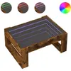 vidaXL Vidaxl Table Basse Avec Led Infini Chêne Fumé 70x53x30 Cm