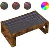 vidaXL Table basse avec LED infini chêne fumé 90x53x30 cm