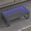vidaXL Table basse avec LED infini sonoma gris 90x53x30 cm