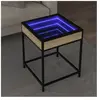 vidaXL Table basse avec LED Infinity chêne sonoma 40x40x51 cm
