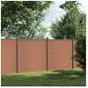 vidaXL Panneau de clôture marron 353x186 cm WPC