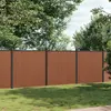 vidaXL Panneau de clôture marron 1218x186 cm WPC