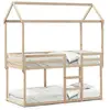 vidaXL Lit superposé avec toit 80x200 cm bois de pin massif