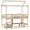 vidaXL Lit superposé et échelle et toit 90x190 cm bois de pin massif