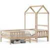 vidaXL Cadre de lit avec toit 100x200 cm bois de pin massif