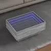 vidaXL Table basse avec LED sonoma gris 70x50x30 cm bois d'ingénierie