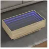 vidaXL Table basse avec LED chêne sonoma 90x50x30 cm bois d'ingénierie
