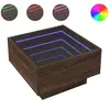 vidaXL Table basse avec LED chêne marron 50x50x30 cm bois d'ingénierie