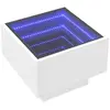 vidaXL Table d'appoint avec LED blanc 40x40x30 cm bois d'ingénierie
