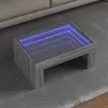 vidaXL Table basse avec LED infini sonoma gris 70x50x30 cm
