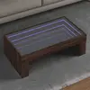 vidaXL Vidaxl Table Basse Avec Led Infini Chêne Marron 90x50x30 Cm