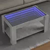 vidaXL Table basse avec LED gris béton 93x53x45 cm bois d'ingénierie