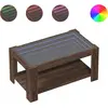 vidaXL Table basse avec LED chêne marron 93x53x45 cm bois d'ingénierie