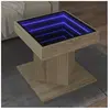vidaXL Table basse avec LED chêne sonoma 50x50x45 cm bois d'ingénierie