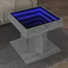 vidaXL Table basse avec LED sonoma gris 50x50x45 cm bois d'ingénierie