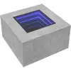 vidaXL Table basse avec LED gris béton 60x60x40 cm bois d'ingénierie