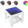 vidaXL Table basse avec LED blanc 53x53x45 cm bois d'ingénierie