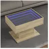 vidaXL Table basse avec LED chêne sonoma 70x50x45 cm bois d'ingénierie