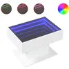 vidaXL Table basse avec LED blanc 70x50x45 cm bois d'ingénierie