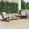 vidaXL Ensemble de meubles de balcon 4 pcs avec coussins acier noir