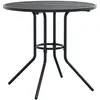 vidaXL Table de patio ronde anthracite acier enduit de poudre