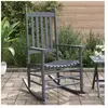 vidaXL Chaises à bascule sièges incurvés lot de 2 gris peuplier massif