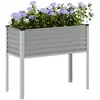 vidaXL Plantenbak 100x41x90 cm staal grijs4008970