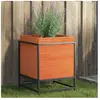 vidaXL Jardinière cire marron 40x40x50 cm bois de pin massif