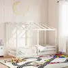 Vidaxl lit pour enfants sans matelas blanc 75x190 cm bois pin massif