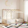 vidaXL Lit pour enfants avec toit 100x200 cm bois de pin massif