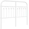 vidaXL Tête de lit métal blanc 120 cm