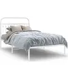 vidaXL Cadre de lit métal avec tête de lit blanc 107x203 cm