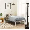 vidaXL Cadre de lit métal avec tête de lit blanc 75x190 cm