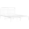 vidaXL Cadre de lit métal avec tête de lit blanc 140x190 cm