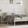 vidaXL Tête de lit métal blanc 200 cm